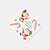 ピックボールクリスマスホリデーパーティー スタンダードカクテルナプキン (角)