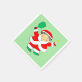 ピックボールクリスマスホリデーパーティー スタンダードカクテルナプキン (角)