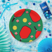 ピックボールクリスマスホリデーパーティー ペーパープレート (パーティー)