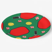 ピックボールクリスマスホリデーパーティー ペーパープレート (アングル)