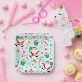 ピックボールクリスマスホリデーパーティー ペーパープレート (パーティー)