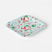 ピックボールクリスマスホリデーパーティー ペーパープレート (傾斜あり)