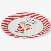 ピックボールクリスマスホリデーパーティー ペーパープレート (アングル)