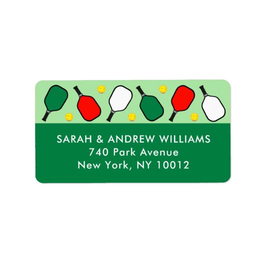 ピックボールクリスマスホリデーラベル ラベル (正面)