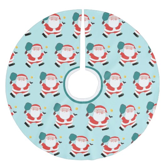 ピックボールクリスマスホリデー ブラッシュドポリエステルツリースカート (正面)