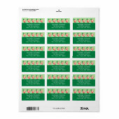 ピックボールクリスマスホリデー ラベル (フルシート)