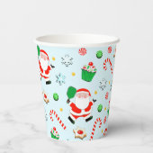 ピックボールクリスマスホリデー 紙コップ (裏面)