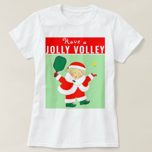ピックボールクリスマスホリデーTシャツ Tシャツ (デザイン正面)