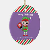 ピックボールクリスマス小妖精や小人、セラミックオーナメント セラミックオーナメント (右)