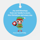 ピックボールクリスマス小妖精や小人、金属オーナメント メタルオーナメント (裏面)