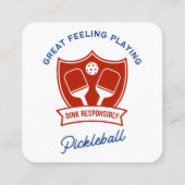 ピックボールクールデザインから衣服 スクエア名刺 (裏面)