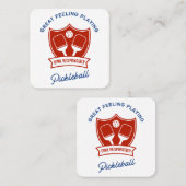 ピックボールクールデザインから衣服 スクエア名刺 (正面/裏面)