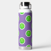 ピックボールグリーンピックボール水玉模様ラベンダー ウォーターボトル (背面)