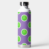 ピックボールグリーンピックボール水玉模様ラベンダー ウォーターボトル (左面)