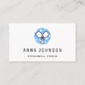 ピックボールコーチインストラクタースポーツテーマミニマリスト 名刺 (正面)