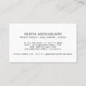 ピックボールコーチインストラクタープロシンプルモダン 名刺 (裏面)