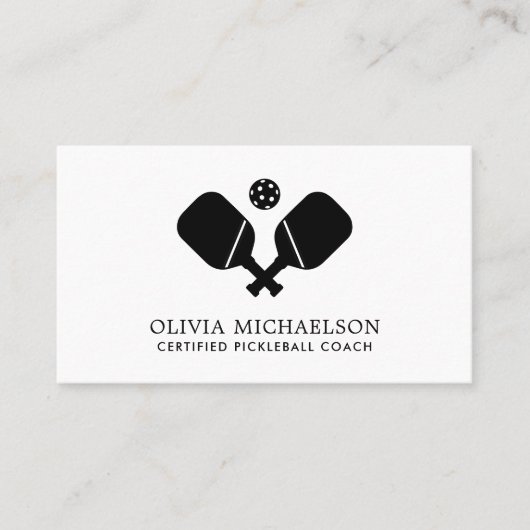 ピックボールコーチインストラクタープロシンプルモダン 名刺 (正面)
