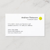 ピックボールコーチグリーンコートビジネスカード 名刺 (正面)