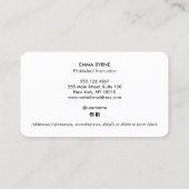 ピックボールコーチスクエアビジネスカード 名刺 (裏面)