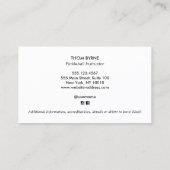 ピックボールコーチスクエアビジネスカード 名刺 (裏面)