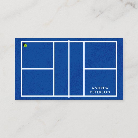 ピックボールコーチブルーコートビジネスカード 名刺 (裏面)