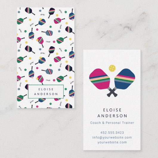 ピックボールコーチ+パーソナルトレーナー名刺 名刺 (正面/裏面)