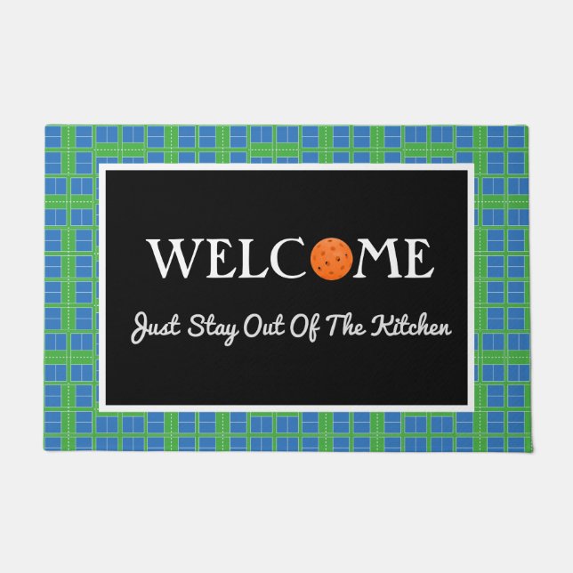 ピックボールコートはキッチンから離れて、ようこそ ドアマット (正面)