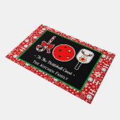 ピックボールコートクリスマスジョイフェスティバルエントリーウェイ ドアマット (アングル)