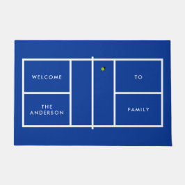 ピックボールコートパーソナライズされた文字 ドアマット