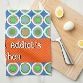 ピックボールサマー水玉模様オレンジグリーンブルーボール キッチンタオル (四つ折り)