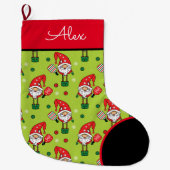 ピックボール🎅サンタラージクリスマスストッキング ラージクリスマスストッキング (正面)