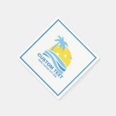 ピックボールサンパームツリーズピックボールカスタムパーティー スタンダードカクテルナプキン (角)