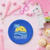 ピックボールサンパームツリーズピックボールカスタムパーティー ペーパープレート (パーティー)