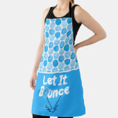ピックボールサーブで青く跳ねパーソナライズされたる エプロン (インサイチュ)