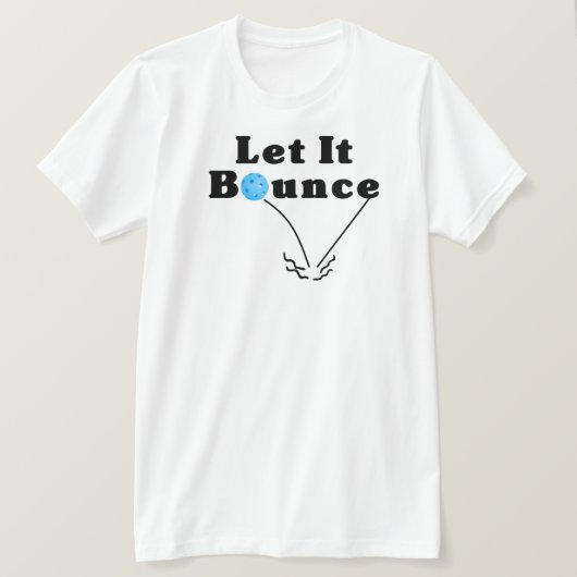 ピックボールサーブで青く跳ねパーソナライズされたる Tシャツ (デザイン正面)