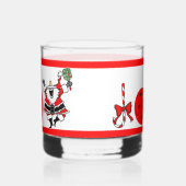 ピックボールジョイクリスマスクリスマスサンタパドル ウイスキーグラス (左)