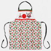 ピックボールジョイクリスマスクリスマスサンタパドル エプロン (正面)