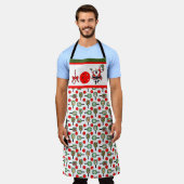 ピックボールジョイクリスマスクリスマスサンタパドル エプロン (着用した状態)