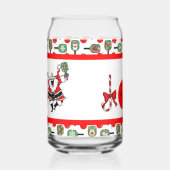 ピックボールジョイクリスマスクリスマスサンタパドル ガラス缶 (左)