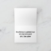 ピックボールジョイクリスマスクリスマスサンタパドル シーズンカード (内部)