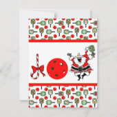 ピックボールジョイクリスマスクリスマスサンタパドル 招待状 (正面)