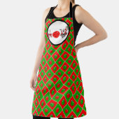 ピックボールジョイクリスマスクリスマスパーティーレッドグリーンオーナメント エプロン (インサイチュ)