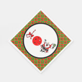 ピックボールジョイクリスマスクリスマスパーティーレッドグリーンオーナメント スタンダードランチョンナプキン (角)