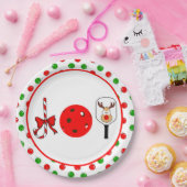 ピックボールジョイクリスマスクリスマスパーティーレッドグリーンオーナメント ペーパープレート (パーティー)