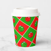 ピックボールジョイクリスマスクリスマスパーティーレッドグリーンオーナメント 紙コップ (裏面)