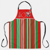 ピックボールジョイクリスマスパーティーレッドグリーンサンタ エプロン (正面)