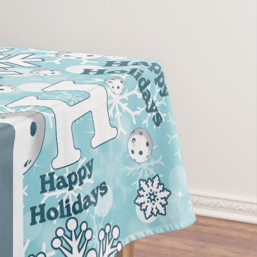 ピックボールジョイクリスマスパーティーレッドグリーンサンタ テーブルクロス (インサイチュ)