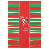 ピックボールジョイクリスマスパーティーレッドグリーンサンタ テーブルクロス (正面)