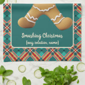 ピックボールジンジャーブレッド応援 キッチンタオル (折り畳み)