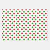 ピックボールスノーボールオーナメント&パドルレッドグリーン ラッピングペーパーシート (正面2)